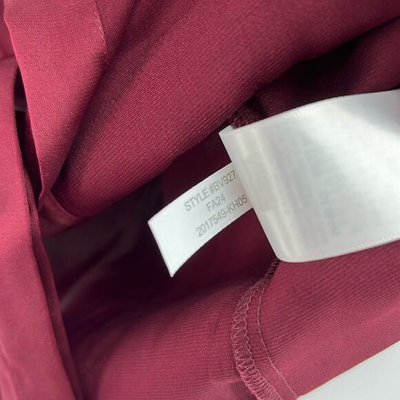 J. Crew Women's Drapey satin button-up top - Vintage Burgundy - Small - NWT - Picture 8 of 9